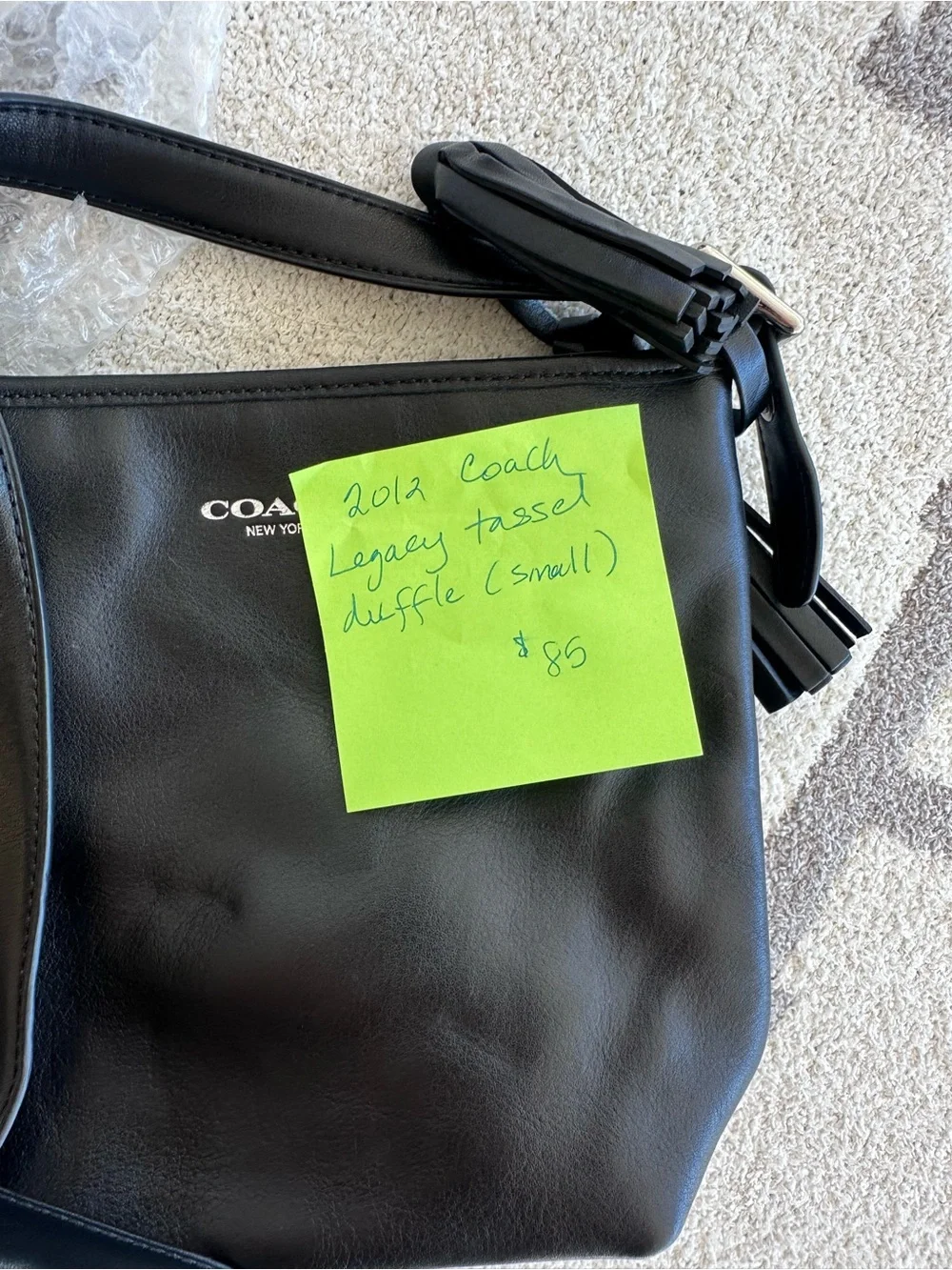Coach Black Leather Crossbody legacy small